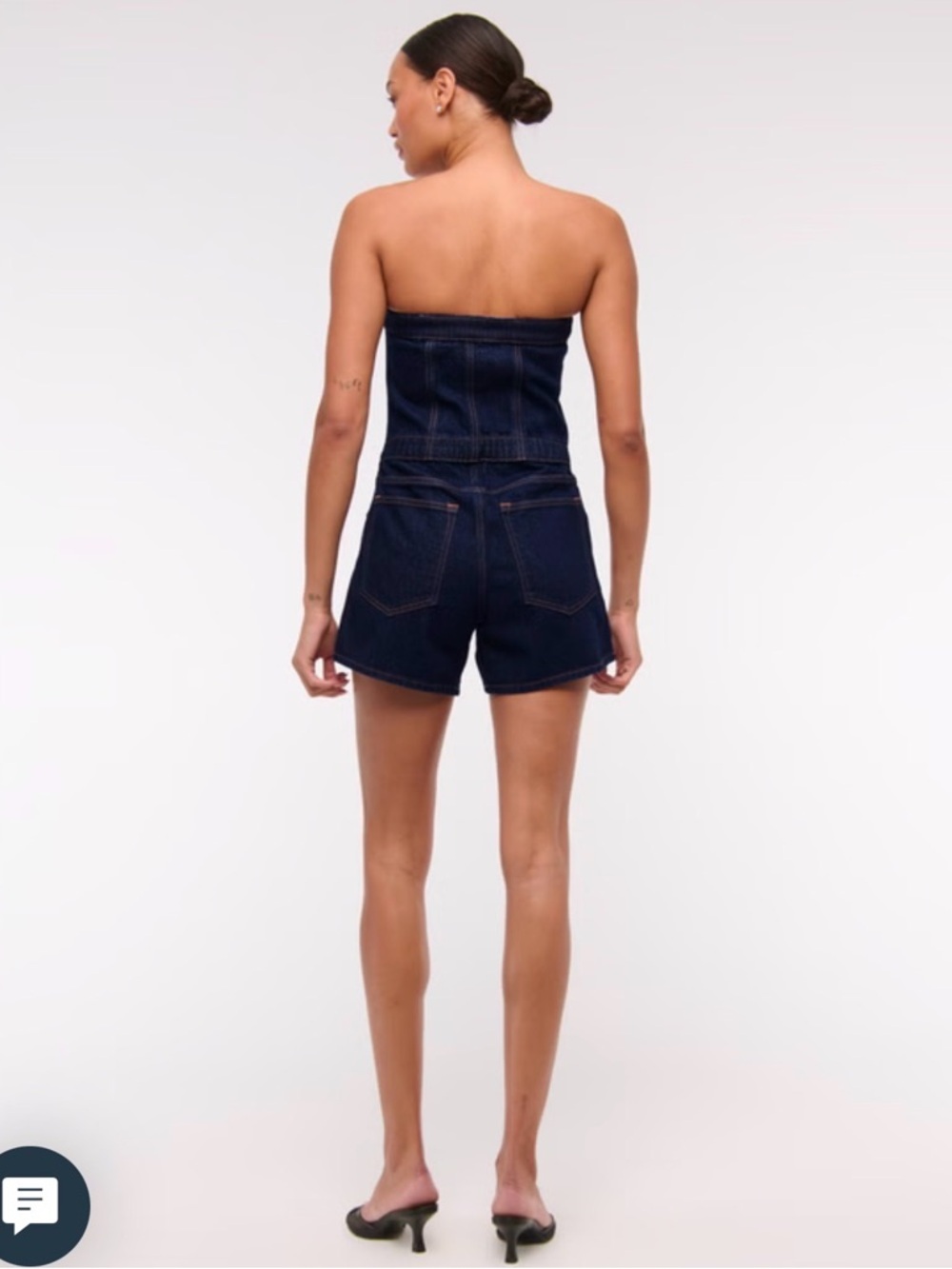 Abercrombie & Fitch Dark Blue Strapless Denim Romper - Picture 3 of 3